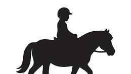 Youth rider silhouette representing small barrel saddle size